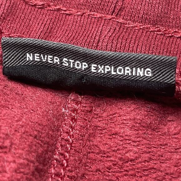 The North Face Men's Small Heritage Patch Jogger Maroon Red Pocket Sweatpants - Picture 5 of 5